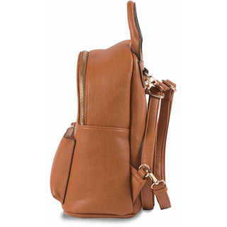 Cognac Ali 9" x 11.5" Backpack Handbag