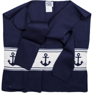 Navy Anchors 17" x 41" Faux Sweater Scarf