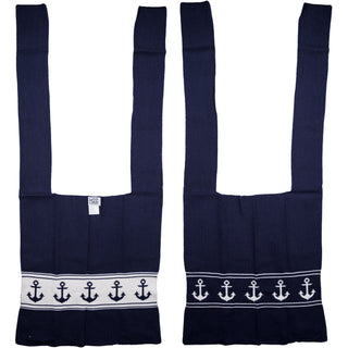 Navy Anchors 17" x 41" Faux Sweater Scarf