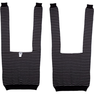 Midnight Stripes 17" x 41" Faux Sweater Scarf