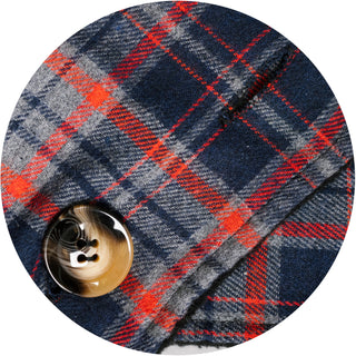 Warm Plaid 58.5" x 11" Flannel Pocket Scarf