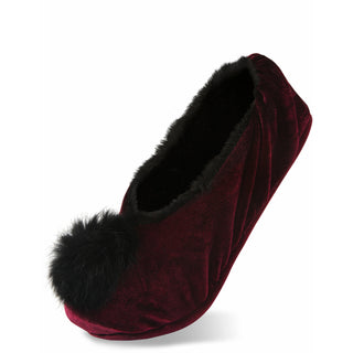 Wine S/M Velvet Slipper
