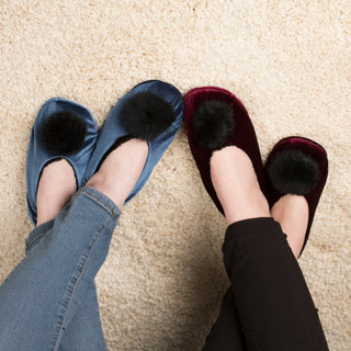 Wine S/M Velvet Slipper