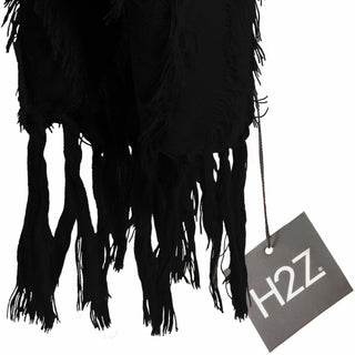Gray Oversized Frayed Scarf