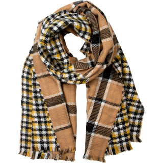 Butterscotch 74.5" x 25.5" Plaid Scarf