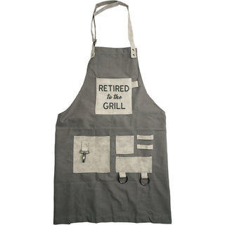 Retired to the Grill Canvas Grilling Apron