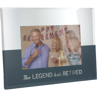 The Legend 9" x 7" Mirrored Glass Frame (Holds 6" x 4")