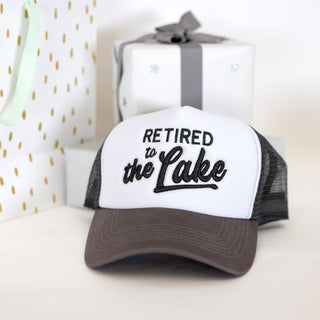 Lake Dark Gray Adjustable Trucker Hats