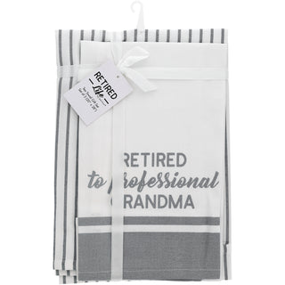 Professional Grandma Tea Towel Gift Set (2 - 20" x 28")