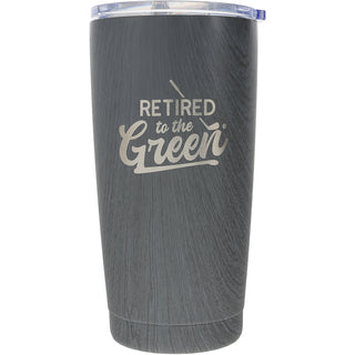 The Green 20 oz Wood Finish Stainless Steel Travel Tumbler