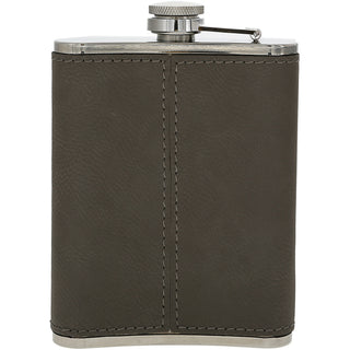 Zero Tasks PU Leather & Stainless Steel 8 oz Flask