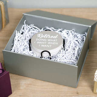 Retired Life 4" Ceramic Coasters (Set of 4)