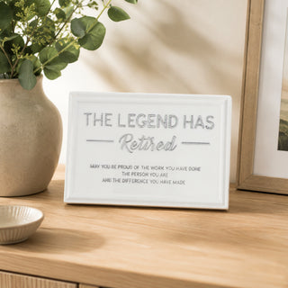 The Legend 6" x 4" Ceramic Plaque