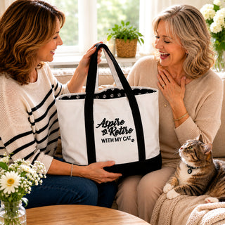 With My Cat Canvas Tote Bag