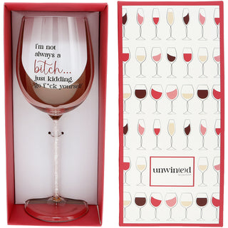 Go F*ck Yourself Gift Boxed 17 oz Wine Glass