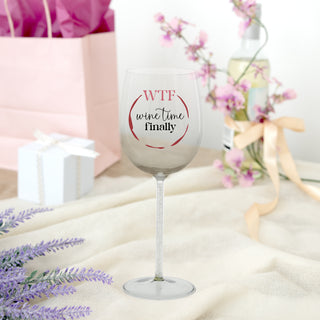 Wine Time Finally Gift Boxed 17 oz Wine Glass