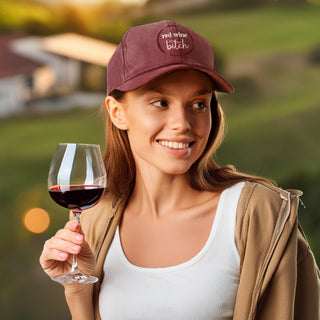 Red Wine Bitch Burgundy Adjustable Hat