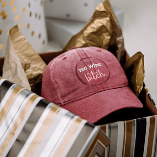 Red Wine Bitch Burgundy Adjustable Hat