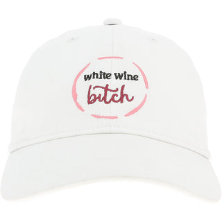 White Wine Bitch White Adjustable Hat