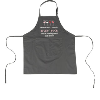 Cook & Wine Lover 100% Cotton Adjustable Apron