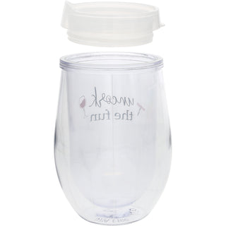 Uncork 12 oz Acrylic Stemless Wine Glass with Lid