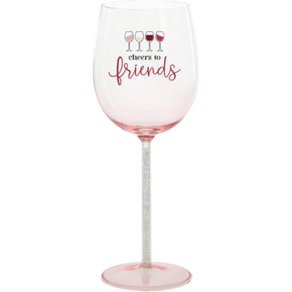 Cheers To Friends Gift Boxed 17 oz Wine Glass