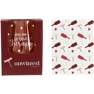 Wine Therapy Gift Boxed 18 oz Stemless Wine Glass
