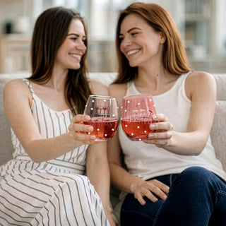 Wine Therapy Gift Boxed 18 oz Stemless Wine Glass