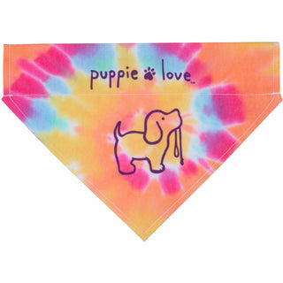 Tie Dye 12" x 8" Canvas Slip on Pet Bandana