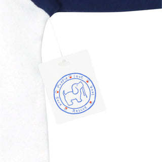 USA 6-12 Months 3/4 Length Navy Sleeve Onesie