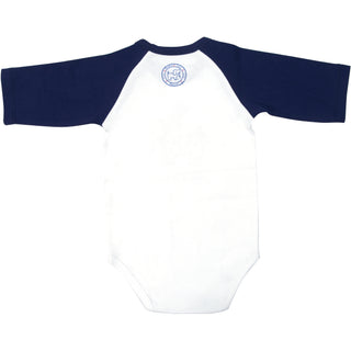 Puppie Love 6-12 Months 3/4 Length Navy Sleeve Onesie