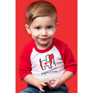 Canada 3/4 Length Red Sleeve Onesie