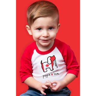 Canada 6-12 Months 3/4 Length Red Sleeve Onesie