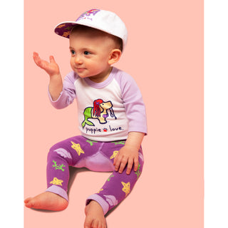 Mermaid 3/4 Length Purple Sleeve Onesie