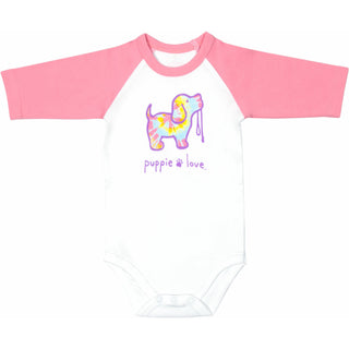 Tie Dye 12-24 Months 3/4 Length Pink Sleeve Onesie