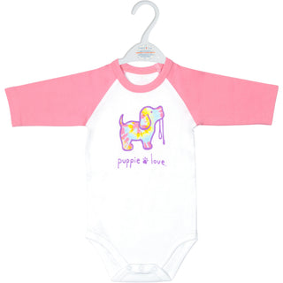 Tie Dye 12-24 Months 3/4 Length Pink Sleeve Onesie
