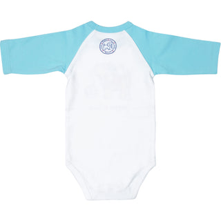 Lake 6-12 Months 3/4 Length Blue Sleeve Onesie