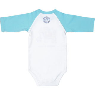Lake 6-12 Months 3/4 Length Blue Sleeve Onesie