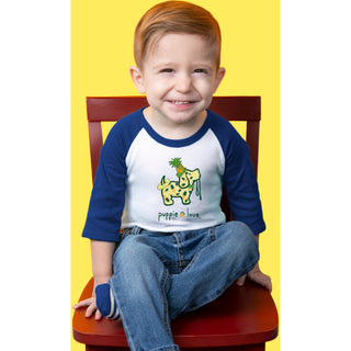 Pineapple 6-12 Months 3/4 Length Navy Sleeve Onesie