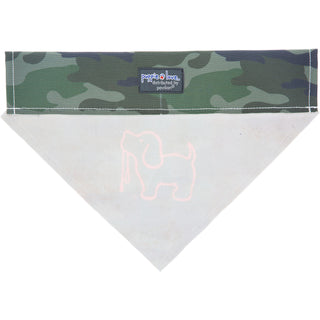 Camo 12" x 8" Canvas Slip on Pet Bandana