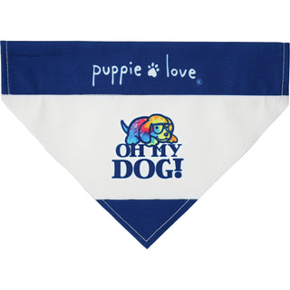 Oh My Dog! 7" x 5" Canvas Slip on Pet Bandana