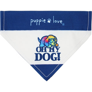 Oh My Dog! 12" x 8" Canvas Slip on Pet Bandana