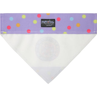 PinkTie Dye Filled Logo 7" x 5" Canvas Slip on Pet Bandana