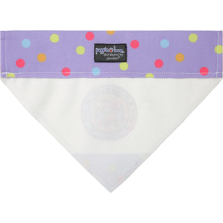 PinkTie Dye Filled Logo 7" x 5" Canvas Slip on Pet Bandana