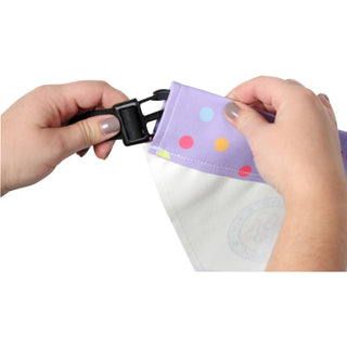 PinkTie Dye Filled Logo 7" x 5" Canvas Slip on Pet Bandana