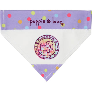 Pink Tie Dye Filled Logo 12" x 8" Canvas Slip on Pet Bandana