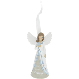 Blessing 4.5" Angel with Bird Ornament