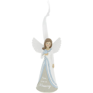 Blessing 4.5" Angel with Bird Ornament