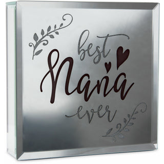 Nana 6" Lit-Mirrored Plaque