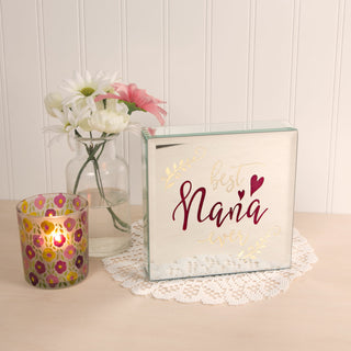 Nana 6" Lit-Mirrored Plaque